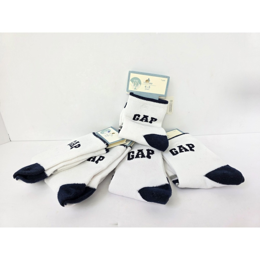 Baby Gap toddler baby socks NEW 4-5 years lot of 5 white‎ black